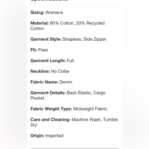 Women's Tube Cargo Denim
(NWT
Jumpsuit - Wild
Fable lavender new 🆕 - Picture 5 of 6
